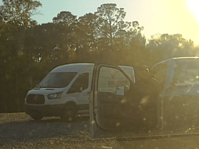 Ambulance at scene of crash