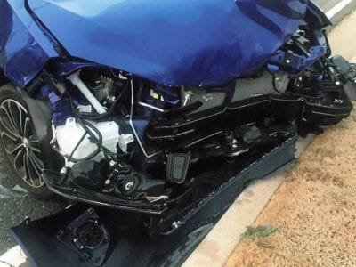 car totaled in wreck