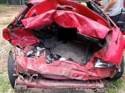 car wrecked during accident