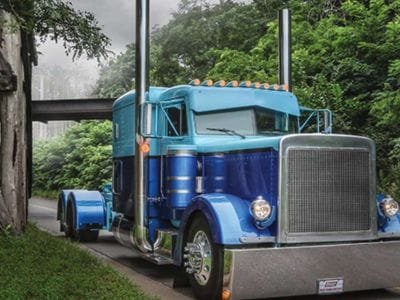 Semi truck involved in accident