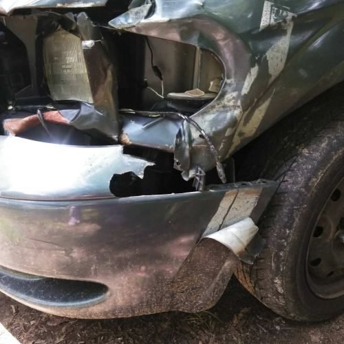 damaged front fender